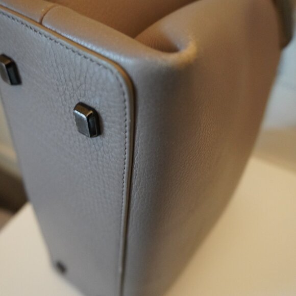 Brunello Cucinelli Essence Leather Tote Bag Large Monili Crossbody Wide Strap - Picture 11 of 16